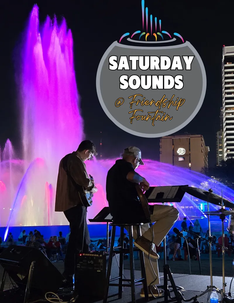 Flyer for Saturday Sounds at the Fountain