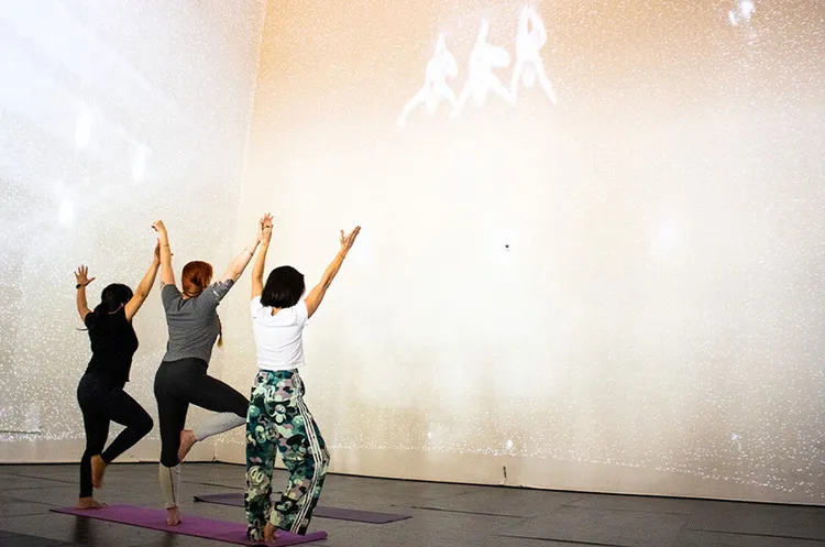 Flyer for Artful Movement with Yoga 4 Change at MOCA Jacksonville