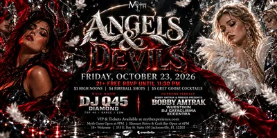 Flyer for Myth Nightclub Presents: Ignite Fridays – Angels & Devils