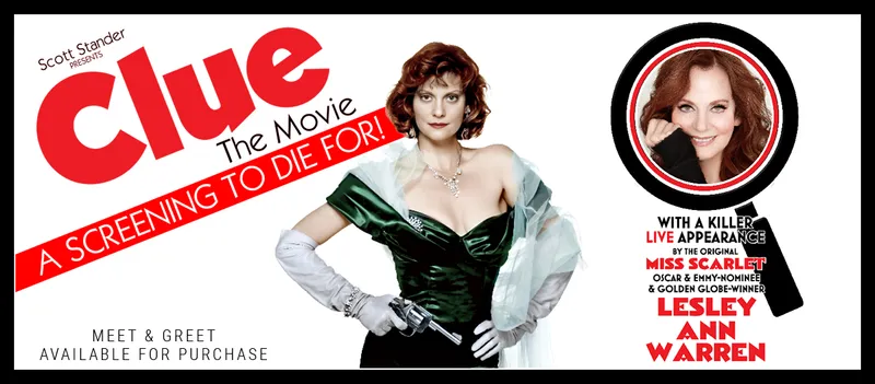 Flyer for CLUE: The Movie – A SCREENING TO DIE FOR