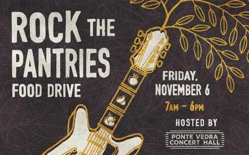 Flyer for Rock The Pantries Food Drive