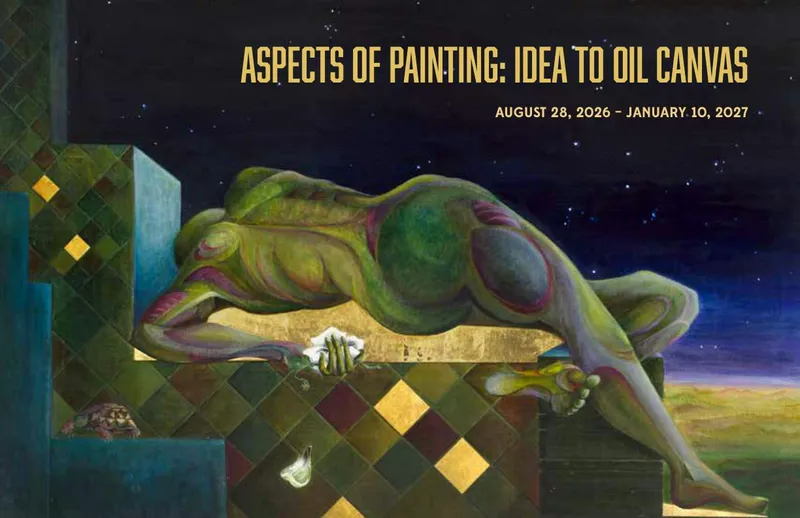 Flyer for Aspects of Painting, Idea to Oil Canvas Exhibit