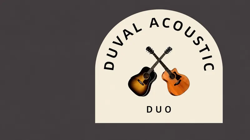 Flyer for Live Music: Duval Acoustic Duo