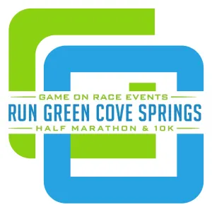 Flyer for Game On! Run Green Cove Springs Half Marathon & 10K