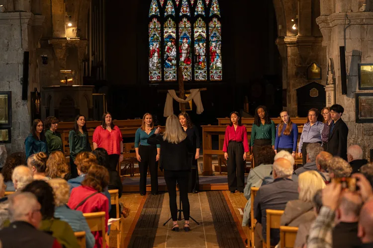 Flyer for Cozy Choral Christmas featuring the FSCJ and UNF Choral Ensembles