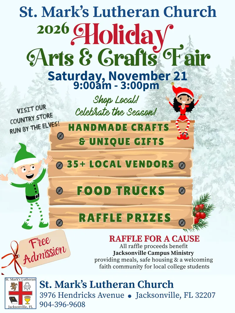 Flyer for Jacksonville Holiday Arts & Craft Fair