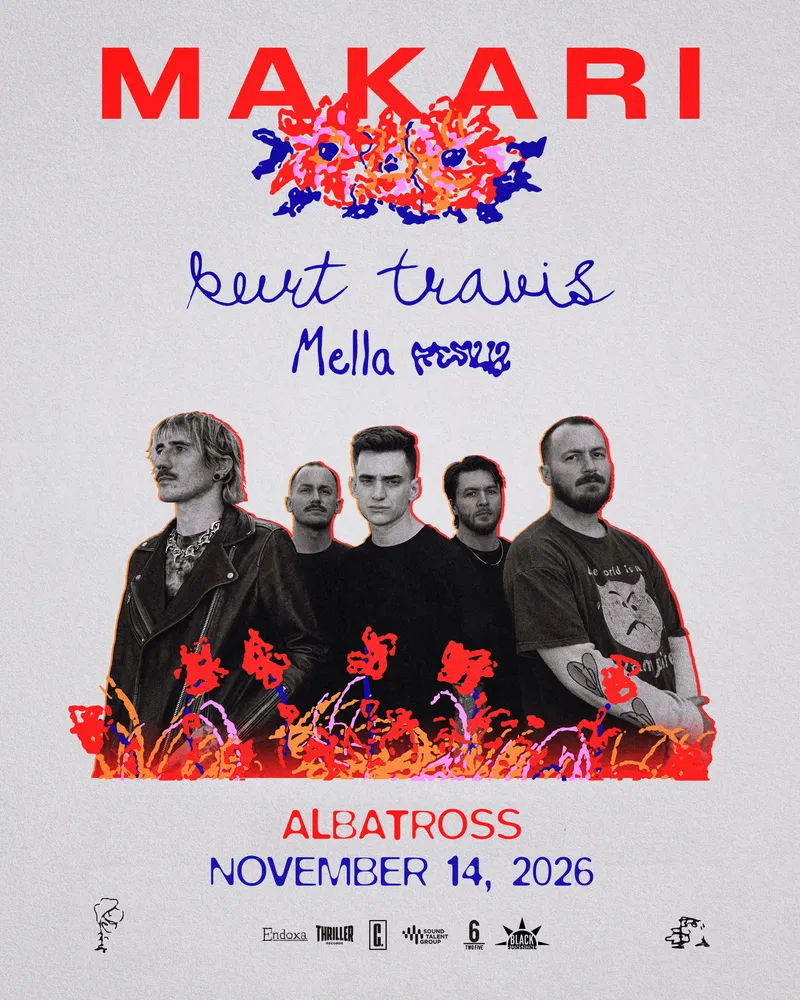 Flyer for MAKARI, KURT TRAVIS, MELLA, RESILIA