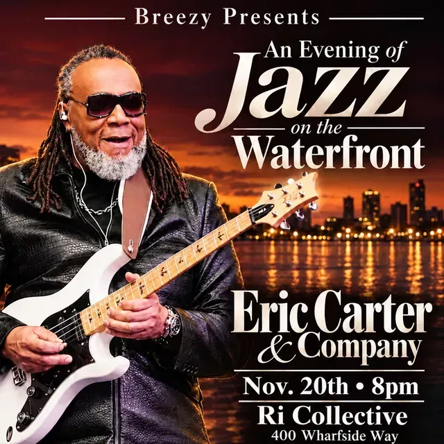 Flyer for Eric Carter & Company, An Evening of Jazz on the WaterFront