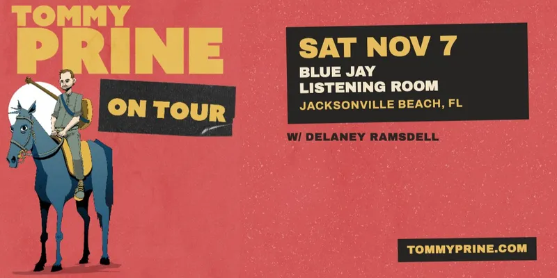 Flyer for Tommy Prine with Delaney Ramsdell at Blue Jay Listening Room