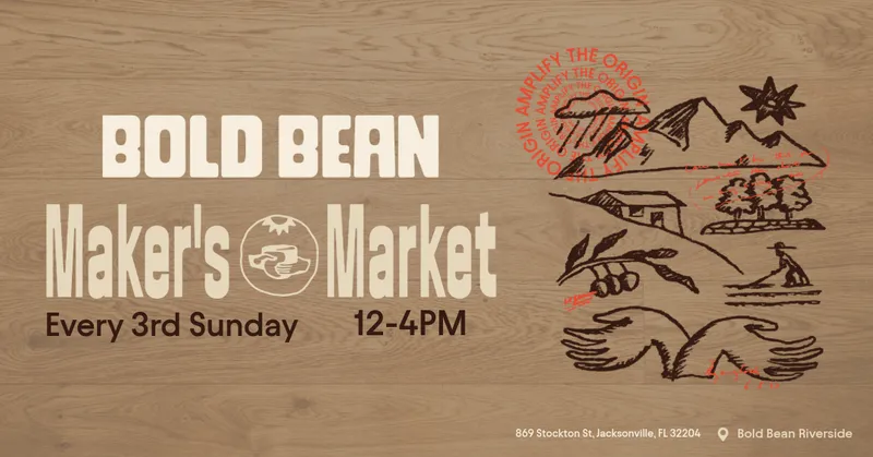 Flyer for The Maker's Market at Bold Bean Riverside