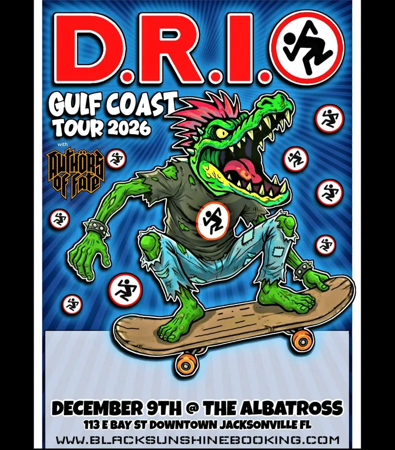 Flyer for D.R.I., AUTHORS OF FATE & MORE