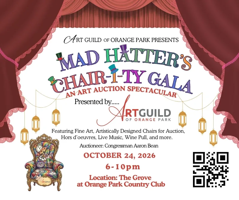 Flyer for Mad Hatter’s Chair-i-ty Gala