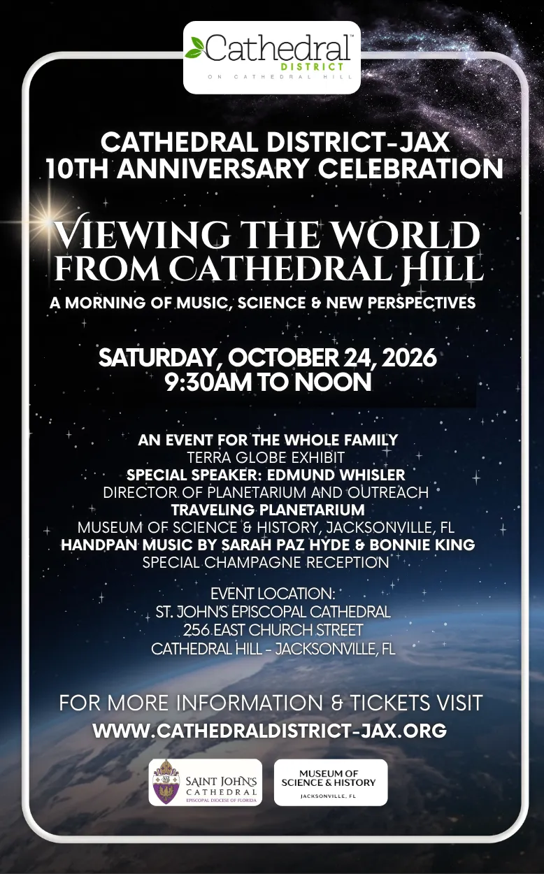 Flyer for Cathedral District Anniversary Celebration