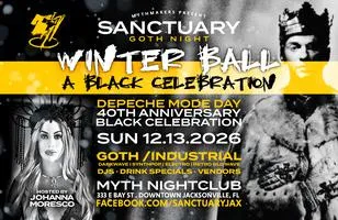 Flyer for Sanctuary Goth Night Winter Ball: BLACK CELEBRATION
