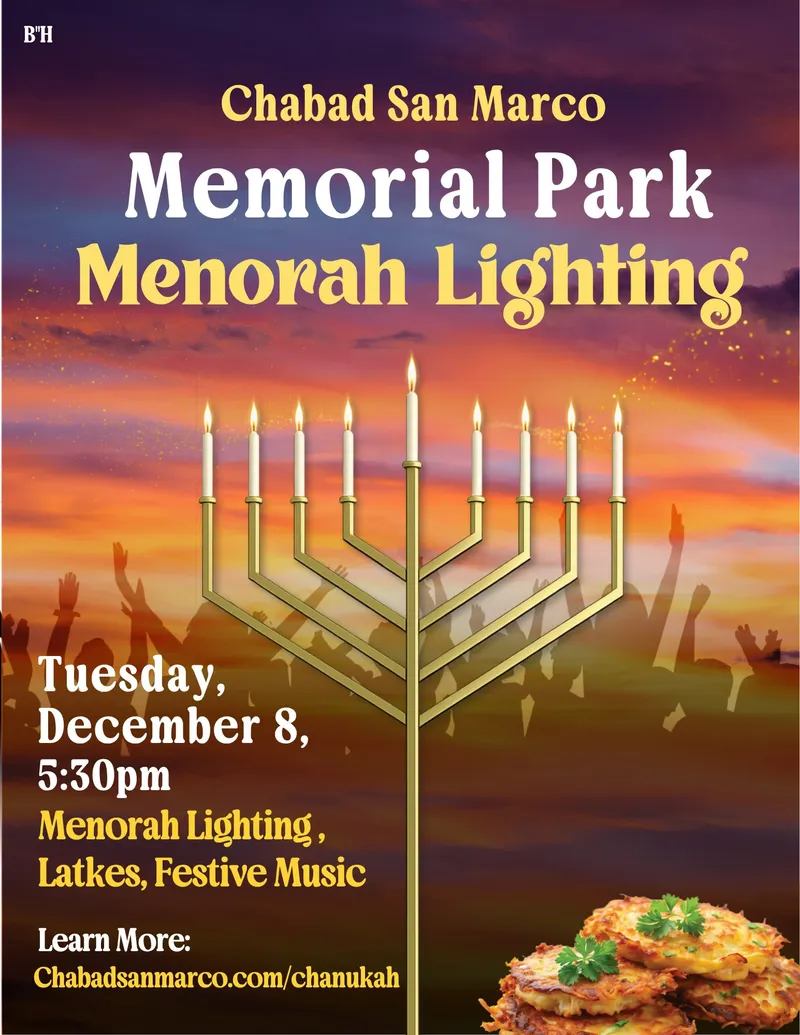 Flyer for Chanukah Celebration and Menorah Lighting