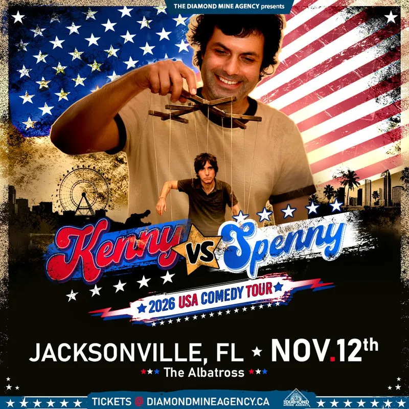 Flyer for KENNY VS SPENNY 2026 USA COMEDY TOUR