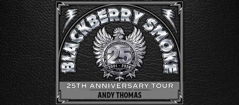 Flyer for Blackberry Smoke with Special Guest Andy Thomas