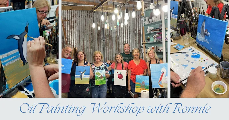 Flyer for Oil Painting Workshop with Ronnie Phillips