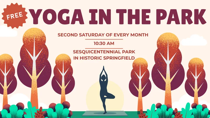 Flyer for Yoga in the Park: Historic Springfield