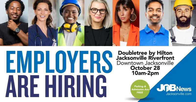 Flyer for Job News Jacksonville Job Fair | Multi-Industry Hiring Event