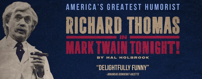 Flyer for Richard Thomas in Mark Twain Tonight!