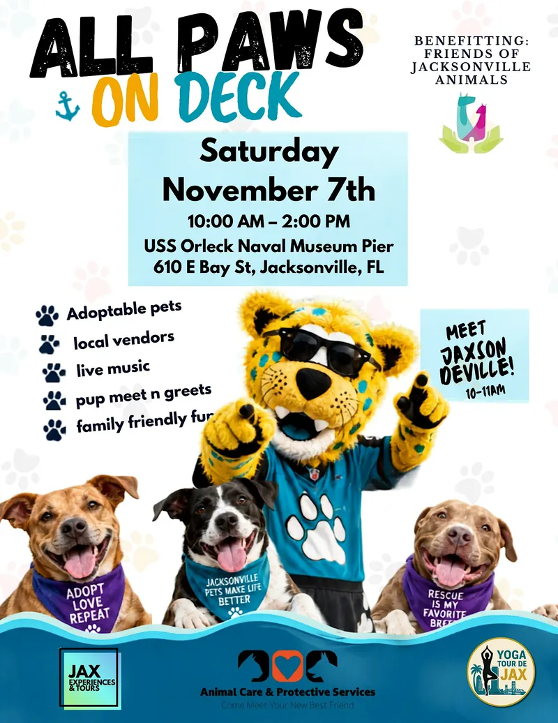 Flyer for All Paws on Deck