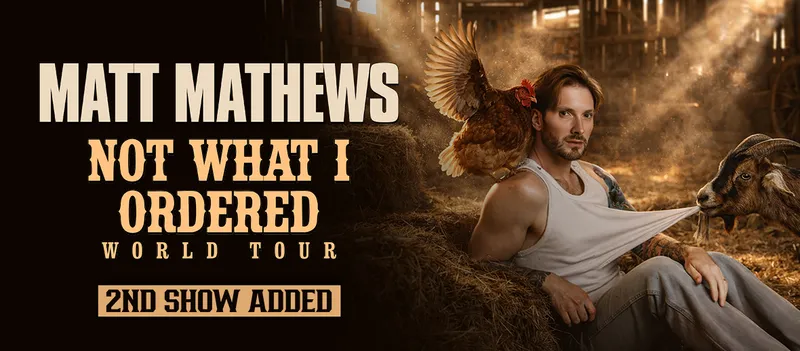 Flyer for Matt Mathews