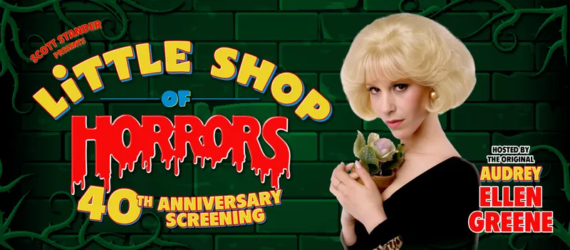 Flyer for Little Shop of Horrors 40th Anniversary Screening