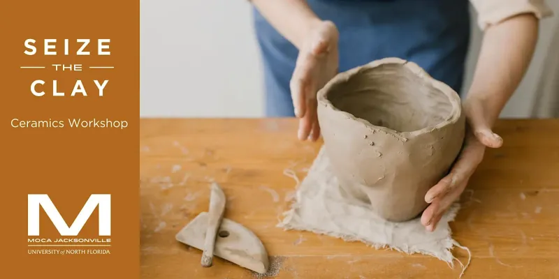 Flyer for Seize the Clay Ceramics Workshop at MOCA