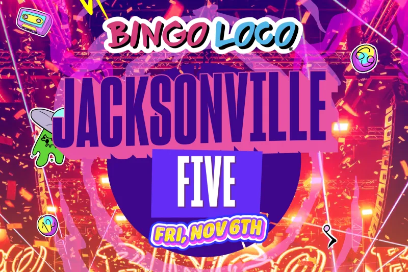 Flyer for Bingo Loco – The Wildest Bingo Party in Jacksonville!