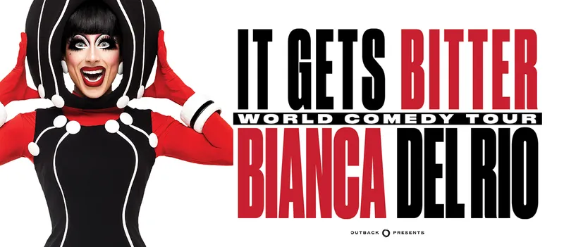 Flyer for Bianca Del Rio: It Gets Bitter Tour – World Comedy Tour