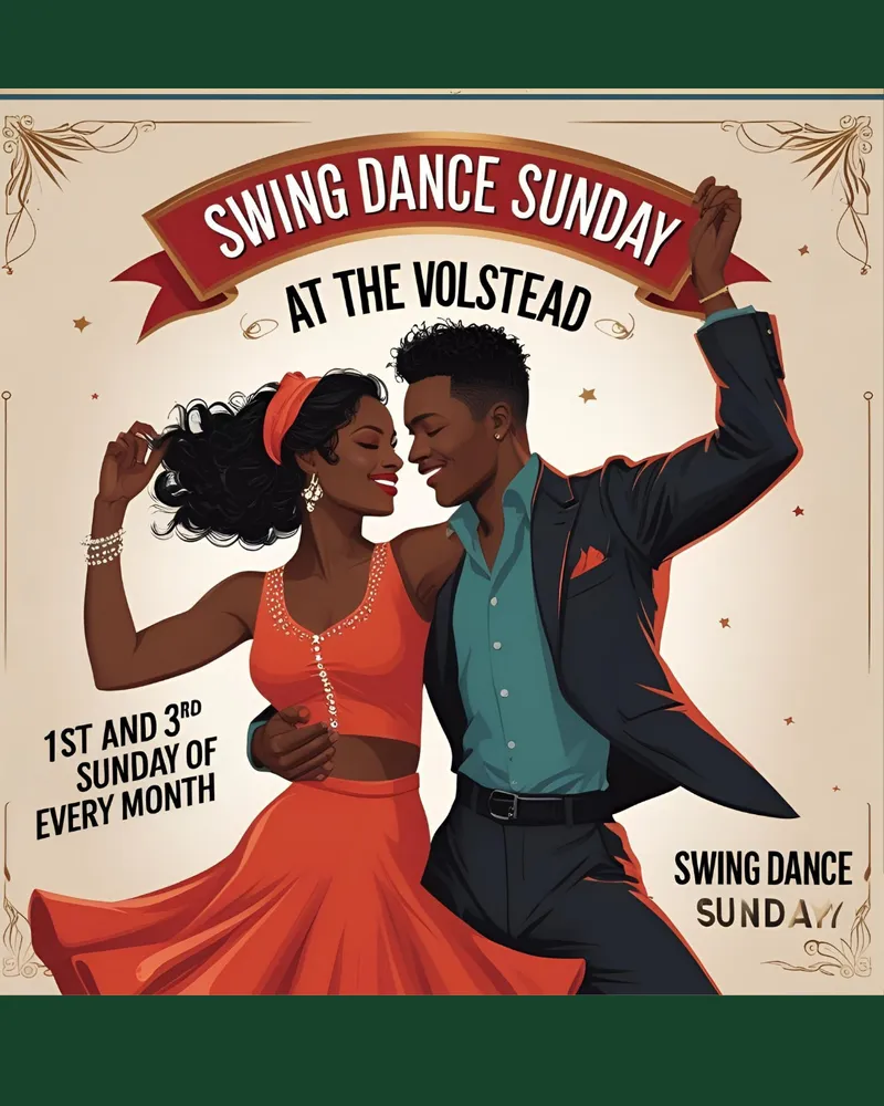 Flyer for Swing Dance Sunday