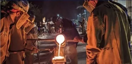 Flyer for UNF Sculpture Fall Iron Pour 2026 - Scratch Block Workshop