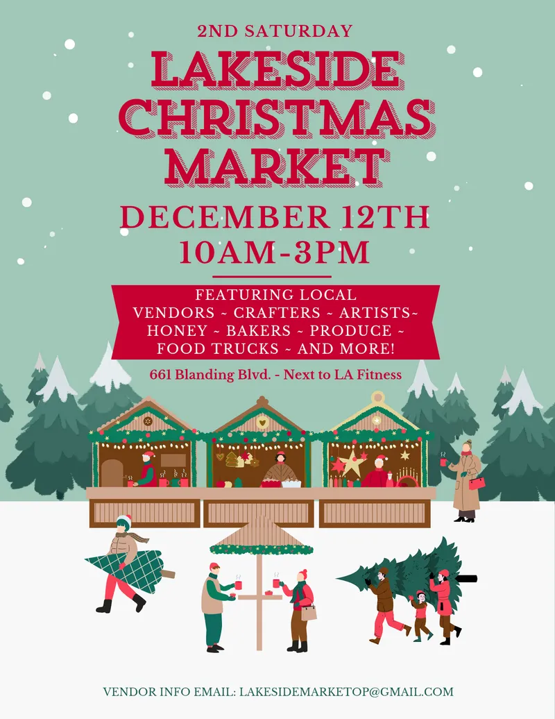Flyer for 2nd Saturday Lakeside Market