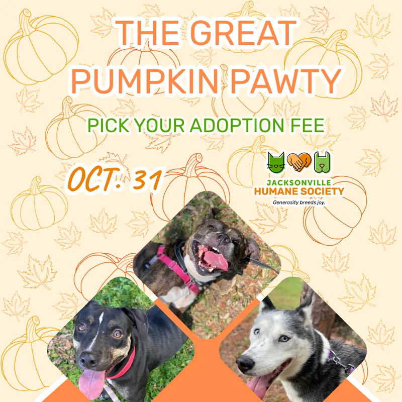 Flyer for The Great Pumpkin Pawty