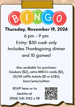 Flyer for BINGO at BASCA