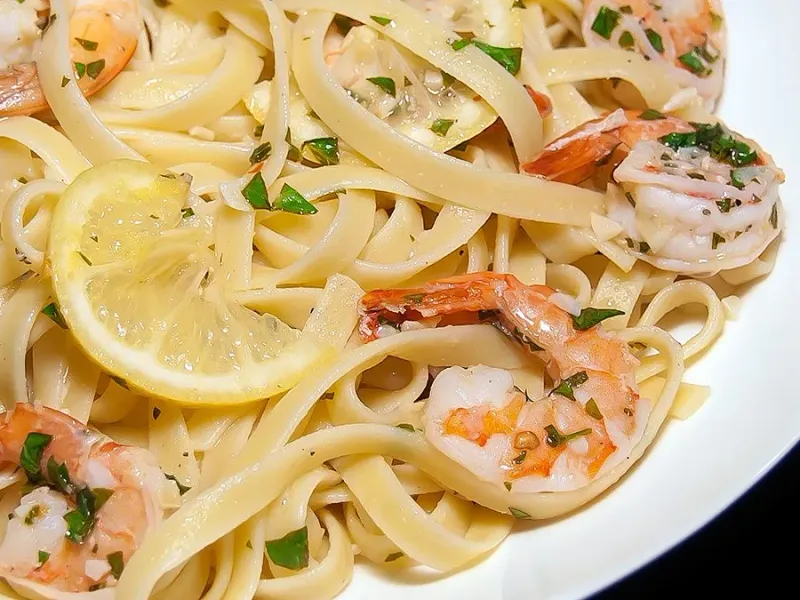 Flyer for Shrimp Scampi with Homemade Pasta