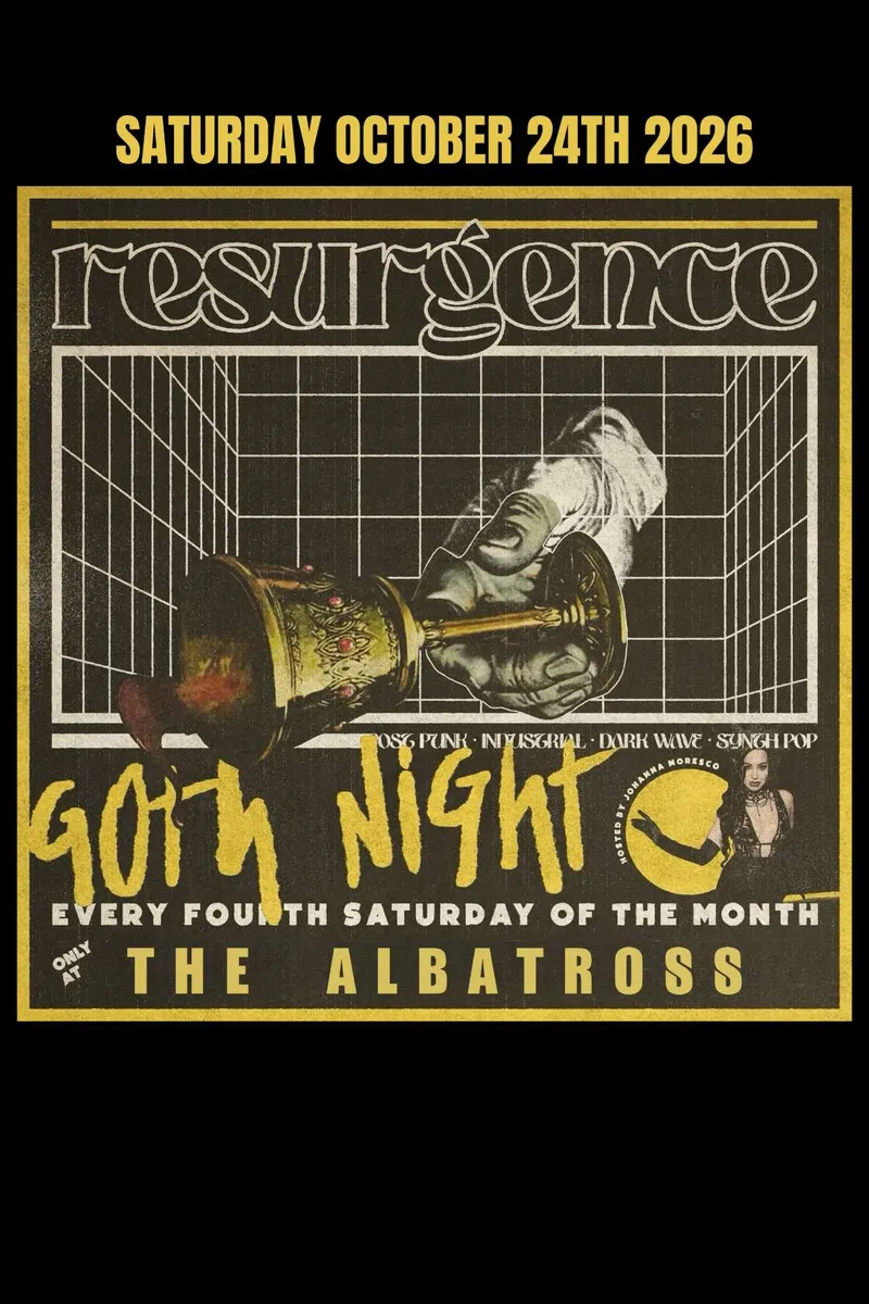 Flyer for RESURGENCE GOTH NIGHT feat DJ DARK