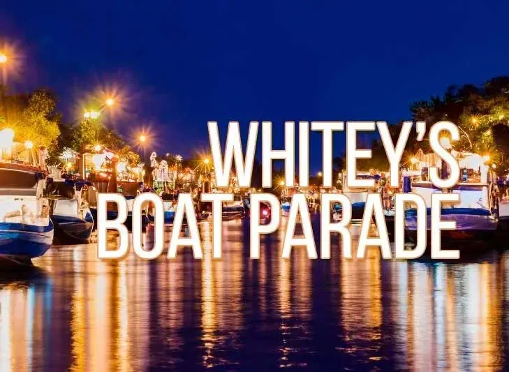 Flyer for Whitey’s 2026 Christmas Boat Parade